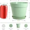 Vasos de Flores Mais Vendidos no E-commerce Transfronteiriço, Vasos de Jardinagem Internacionais com Furos de Drenagem e Suportes para Vasos, Disponíveis em Várias Cores