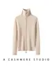 Nuevo cárdigan de punto acanalado grueso, elegante, versátil, de cachemira, casual, corte ajustado, abrigo suéter de cachemira para mujer, otoño e invierno