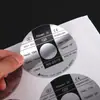 Etiquetas Adhesivas Plateadas Asiáticas, Impermeables y a Prueba de Aceite para Mascotas, Papel de Etiqueta Plateado Brillante y Plateado Mate, Etiquetas en Blanco, Personalizables con Impresión de Código de Barras