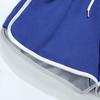 Shorts Deportivos Azules Holgados para Mujer Verano Delgados Estilo Americano Pantalones Triples para Casa Fitness Casual Pierna Ancha 9112