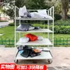 Carro de Logística Móvil, Carrito Plegable de Empuje y Tracción, Carrito Volteable, Carrito de Carga y Descarga, Jaula de Almacenamiento, Carrito Jaula para Clasificación de Paquetería