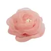 5cm Nova Flor Rosa de Organza DIY Acessórios de Cabelo Feitos à Mão Adereços de Cabeça Flores para Roupas Sapatos Broche Presilhas de Cabelo Acessórios Não