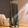 Calça de perna larga da moda feita sob medida para reduzir a idade das mulheres, nova calça reta de cintura alta para outono para uso diário e trabalho