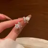 Estilo Coreano Novo Flor de Pérola de Zircônia Exquisite Elegante Ear Cuff Sem Piercing Brincos de Luxo Leve Joia de Orelha de Sentido Niche de Alto Padrão