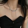 Cadena de Costura Zircón Collar de Estrella para Hombre Adorno de Verano para Mujer Cadena Clavicular Nicho de Lujo Ligero Sentido del Diseño de Alta Gama Accesorios Cadena de Collar