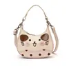Bolsa de Bolinho Estampada de Bolinhas Super Moderna e Fofa para Mulheres, Novo Design de Nicho, Ombro Único, Bolsa de Mão, Bolsa Transversal, Algodão Poliéster