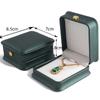 Pérola caixa de joias de armazenamento pu ângulo reto flip joias set box joias de três peças conjunto de joias fabricantes atacado