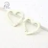 Pintura de Color Caramelo Corazón de Melocotón Pintado a Mano Hebilla de Primavera Anillo Abierto de Corazón Llavero Goteo de Aceite Accesorios DIY Conexión de Aleación