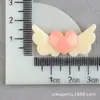 Accesorios para el Cabello de Alas Tocado Accesorios de Pasador para Niños Accesorios de Resina Pegamento de Crema DIY Paquete de Materiales para Funda de Teléfono Móvil con Forma de Corazón