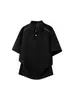 Camisa polo de verano para hombre, estilo Hong Kong, corte holgado, color liso, cuello camisero, camiseta de manga corta, simple y versátil, top juvenil moderno