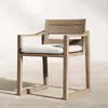 Conjunto de mesa e cadeiras de teca para área externa, para pátio de villa, mesa longa, conjunto de mesa redonda de madeira maciça à prova d'água para terraço de jardim