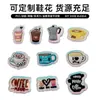 Zapatos Personalizados de la Serie de Té con Leche Más Vendidos de Amazon, Zapatos con Agujeros Florales, Hebillas Decorativas, Accesorios y Complementos para Zapatos Acrílicos Desmontables