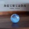 Cuentas sueltas de aguamarina personalizadas, cuentas individuales de aguamarina natural tipo hielo, accesorios para joyería DIY, pulseras y brazaletes de cristal con cuentas
