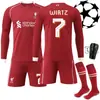2526 Liverpool Uniforme de Fútbol de Manga Larga Liga de Campeones No. 9 Isaac 11 Salah Jersey Sobo Traje de Otoño e Invierno