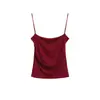 Verão plissado Spice Girls Slim-fit Sling Mulheres Inner Wear Internet Popular Colete da moda com almofada de peito Outer Wear Base Top