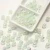 Cuentas acrílicas de ojo de gato de gelatina coloridas con recubrimiento UV de alto brillo, accesorio para cadena de teléfono DIY, llavero para colgar en el coche, cuentas sueltas
