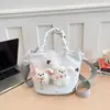 Bolso Cubo Mini Nuevo Estilo Coreano Estampado de Corazón Bolso de Hombro Único Bolso Cruzado Casual Versátil Mochila Cruzada de Alto Valor
