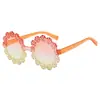 Óculos de Sol Infantis Flor Margarida Colorida Armação Redonda Decoração Havaiana de Praia Óculos de Sol para Foto de Bebê
