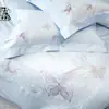 Juego de Cuatro Piezas de Algodón de Fibra Larga de Lujo, Funda Nórdica 100% Algodón, Sábana de Cama de Algodón Puro, Sábana Ajustable, Funda de Colcha, Ropa de Cama para Todas las Estaciones 1.8m