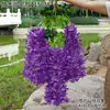 Flores Falsas de Glicina Flores Violetas de Techo Enredaderas de Flores Decoración de Boda Interior Enredaderas Tiras de Flores de Plástico Plantas Enredaderas
