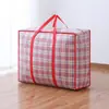 Bolsa acolchoada tecida bolsa de mudança bolsa de embalagem bolsa de mudança organizador de colcha à prova de poeira à prova de umidade bolsa de armazenamento para dormitório estudantil