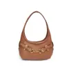 Bolsa de Lua Feminina com Fivela de Metal Decorativa, Alça Única Transversal, Moda Versátil para o Dia a Dia, Bolsa de PU