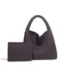 Suministro Exclusivo Transfronterizo de Bolsas Tejidas a Mano, Bolsas Tote Versátiles de Gran Capacidad, Nuevas Bolsas Cubo Modernas de Tela de Buceo, Bolsos de Hombro