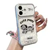 Capa de celular com design de cachorrinho bordado, compatível com iPhone 16 Pro Max e Apple 17, com acabamento metálico que transforma instantaneamente a capa do celular
