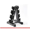 Suporte para Halteres Uso Doméstico Halteres Masculinos Estrutura em A Pequeno Suporte Porta Armazenamento Academia Comercial Conjunto de Suportes para Seis Pares