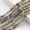 Joyería Hecha a Mano Accesorios DIY Cuentas Sueltas de Cristal Al por Mayor 6-10mm Chapado 96 Caras Cuentas de Tierra Cuentas de Cristal Disco
