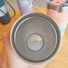 Caneca de Café de Grande Capacidade para Exportação, Copo de Água de Aço Inoxidável 304, Alça de Silicone Portátil, Copo de Gelo para Carro