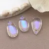 Colgante de Vidrio Mediano con Agujeros para Horquillas Hechas a Mano DIY, Accesorios para el Cabello de Estilo Antiguo y Componentes de Joyería