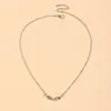 Europa y Estados Unidos transfronterizo nueva tendencia de moda aleación Diamante Digital 8 collar personalidad simple geométrica cadena para la clavícula mujeres