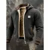 Chaqueta con capucha de forro polar engrosado, nueva popular europea y americana para otoño e invierno, sudadera con capucha tipo gofre que favorece la figura, transfronteriza para hombre