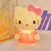 Lámpara de Noche Linda Gato KT Sanrio Lámpara de Mesita de Noche Adornos para Dormitorio Decoración de Habitación Creativo Cumpleaños para Niñas