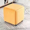 Banqueta Cubo Multifuncional com Armazenamento, Combinação Cinco em Um para Uso Doméstico, Banqueta de Mesa de Centro para Sala de Estar, Banqueta de Jantar, Banqueta Moderna Estilo Nórdico, Banqueta para Trocar de Sapatos