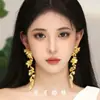 Hija Rica~Aretes de Trigo con Borla Larga Dorada para Mujer, Lujo Accesible Aretes de Gama Alta, Aretes Únicos Exagerados y Atmosféricos