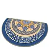 Tapete de Chão Semicircular de Veludo de Cristal Boêmio Amazon para Entrada de Casa, Resistente à Sujeira, Resistente ao Desgaste, Absorvente de Água