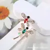 Broche Estilo Coreano Incrustado de Diamantes Pintura al Óleo Dibujos Animados Perla Arcoíris Pin Broche Girasol Accesorios