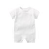 Mameluco de bebé de verano de manga corta de jersey de ángulo plano traje de escalada bebé algodón ropa en blanco mameluco de color sólido