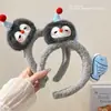 Diadema Creativa de Pingüino y Pez, Diadema de Peluche de Dibujos Animados Linda y Tierna, Para Tomar Fotos de Niñas, Pasador para Lavarse la Cara, Diadema Divertida