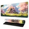 Mouse Pad Japonês Ukiyo-E Tapete de Mesa Ondas de Kanagawa Tapete para Teclado com Borda Travada de Precisão