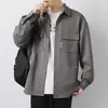Camisa de Trabajo para Hombre Delgada de Manga Larga Primavera y Otoño Marca de Moda Casual de Gama Alta Chaqueta de Verano Holgada Atractiva
