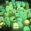 Animal de desenho animado luminoso comida e brincadeira saco surpresa independente mini simulação miniatura brinquedo joia diy decoração atacado ao vivo