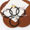 Diadema de Perlas de Gama Alta de Acetato Real con Abejita Retro Dulce Elástica Alta Goma Elástica para el Cabello Diadema para Moño de Mujer