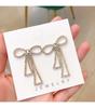 S925 Corea del Sur Diseño Dongdaemun aretes de lazo de diamante flash aretes de temperamento dulce Super hada B121