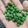 Miçangas Soltas de Jade Verde Esmeralda, Miçangas Cilíndricas Totalmente Verdes, Acessórios para Joias DIY