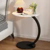 Mesa de Café Pequeña de Lujo Ligero Estilo Nórdico Mesa de Café para Sala de Estar en Casa Mesa Auxiliar Minimalista Moderna Mesa de Noche Móvil para Dormitorio