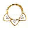 Jiangtai F136 aleación de titanio circonita perno de nariz aro de nariz G23 aleación de titanio joyería para perforación corporal fabricante al por mayor pendientes