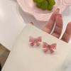 Aretes Rosas Dulces Frescos Combinables ins Aretes de Lazo Aretes de Moda para Mujer Verano 2021 Nuevo Estilo Mori